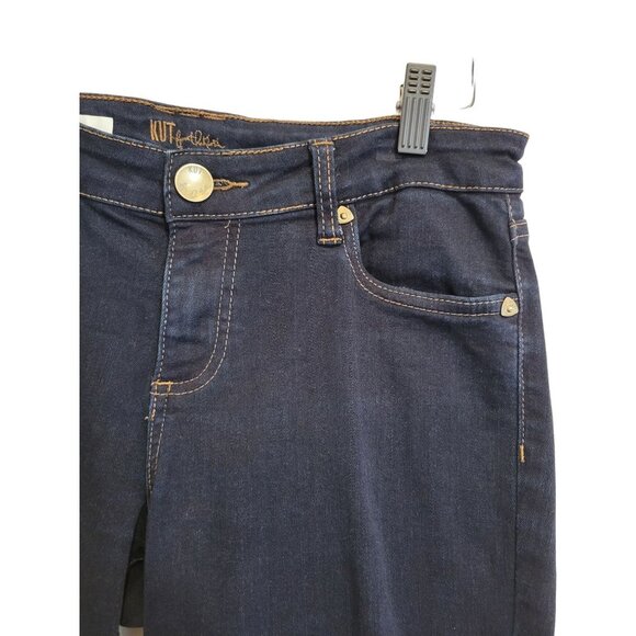 Kut from the Kloth Mia Toothpick Skinny Jeans Dark Wash 8 - Picture 6 of 11